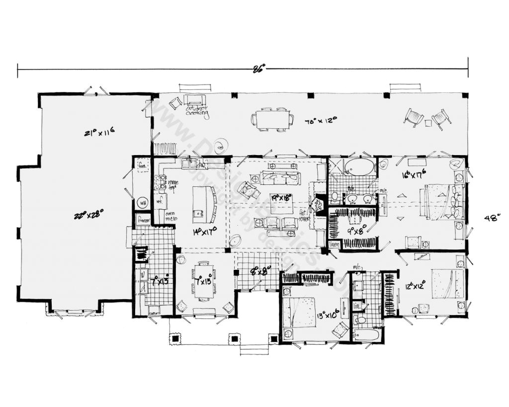 single level ranch house plans elegant e story house plans with open floor plans design basics elegant