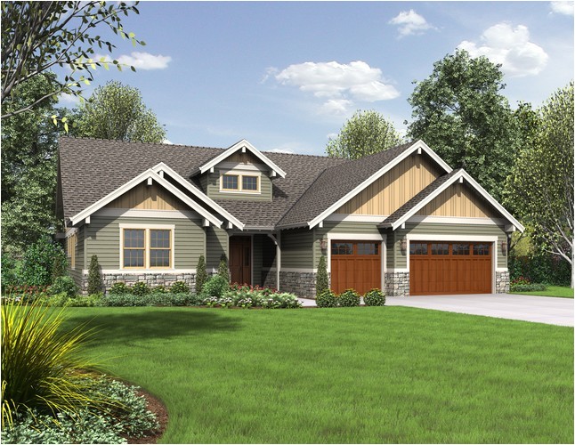 lincoln single story craftsman house plans