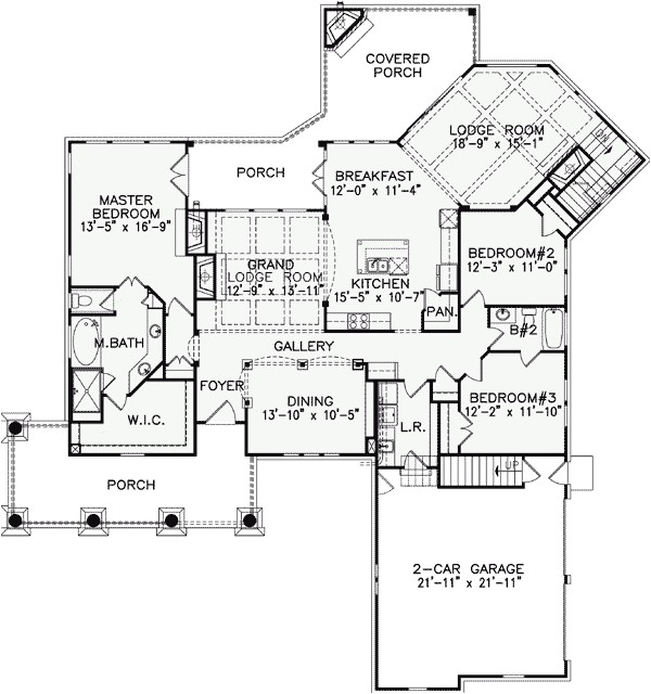 one story luxury home floor plans