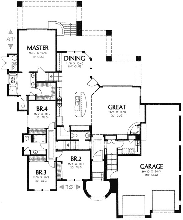slope up house plans