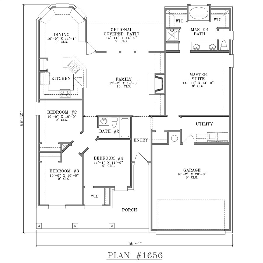 4 bedrooms house plans