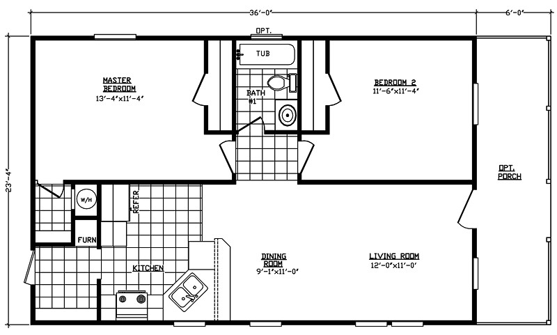 small double wide mobile home floor plans