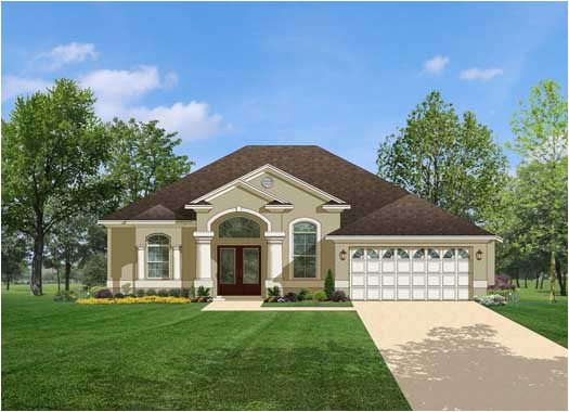 florida style house plans 1623 square foot home 1 story 3 bedroom and 2 bath 2 garage stalls by monster house plans plan95 128