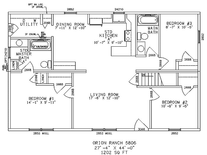impressive single story ranch style house plans 4 ranch house floor plans