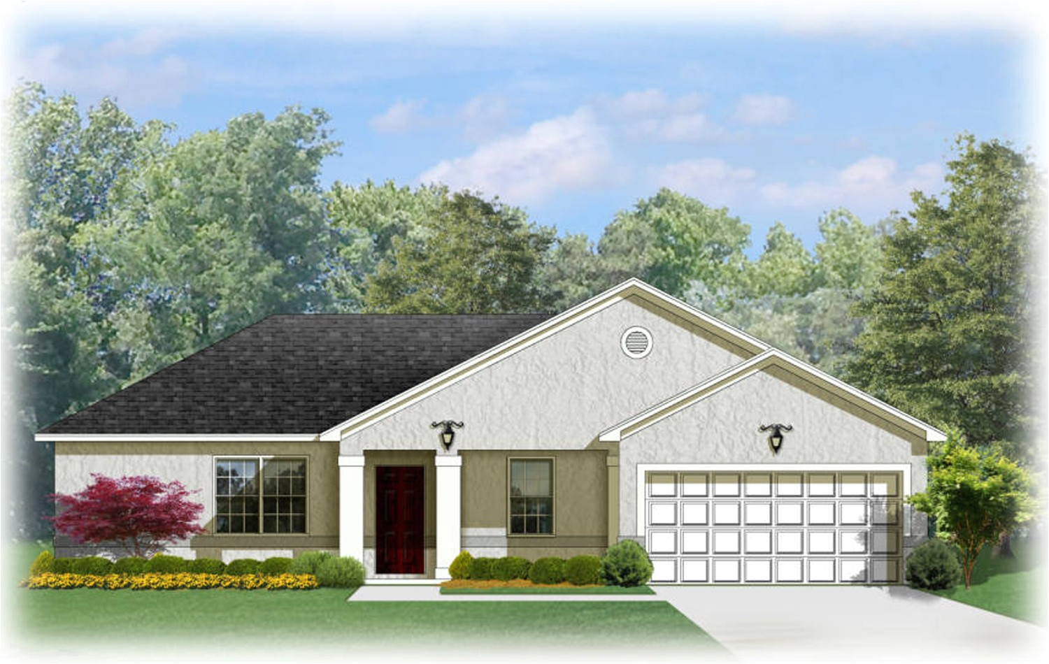 southern ranch house plan 82084ka