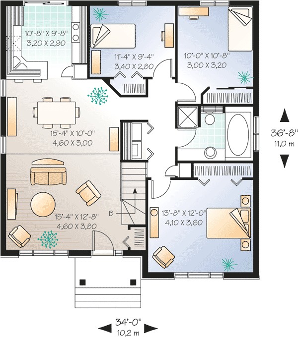 narrow lot house plan 21250dr