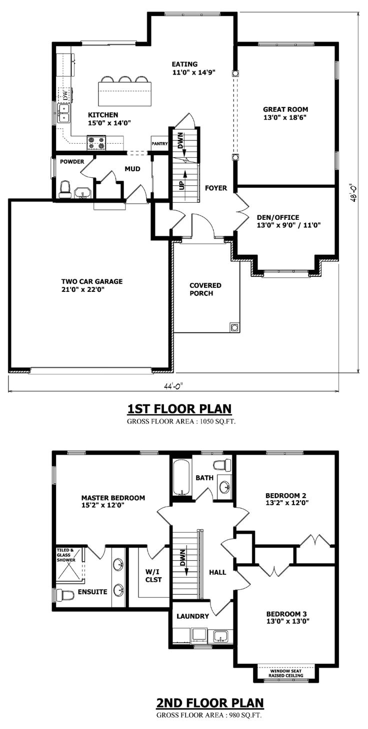 straight roof line house plans