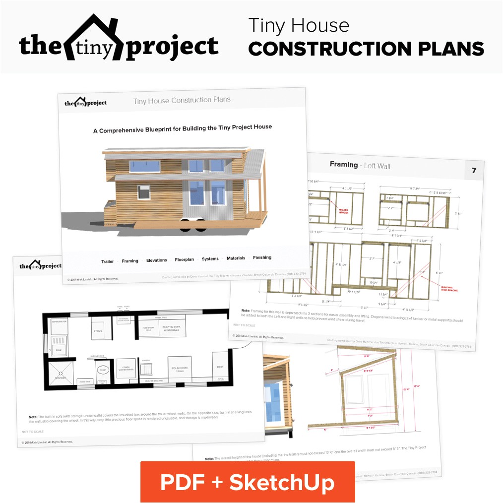 Tiny Home Floor Plans Tiny House On Wheels Floor Plans Blueprint for Construction