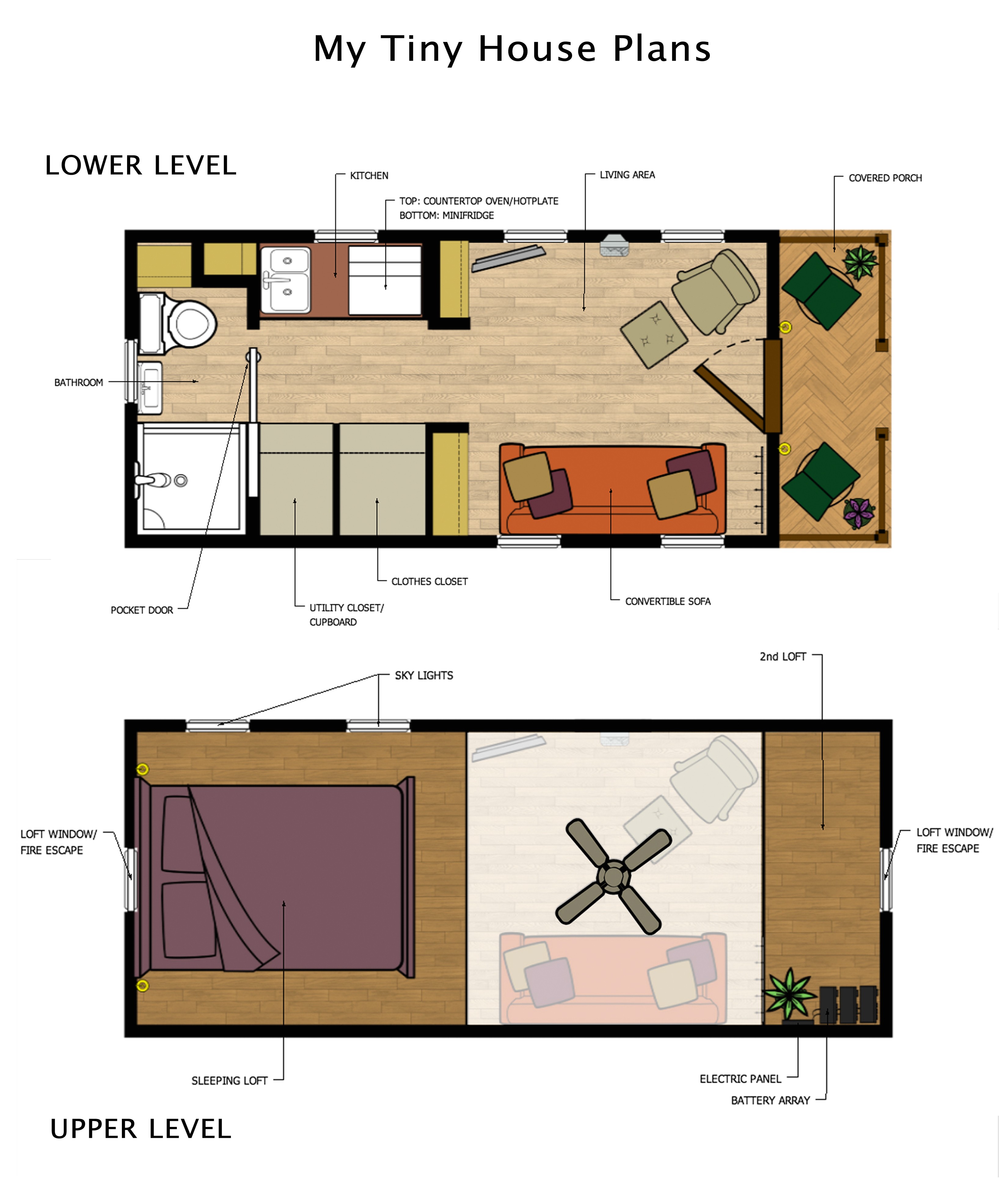 10 X10 Tiny House Floor Plan