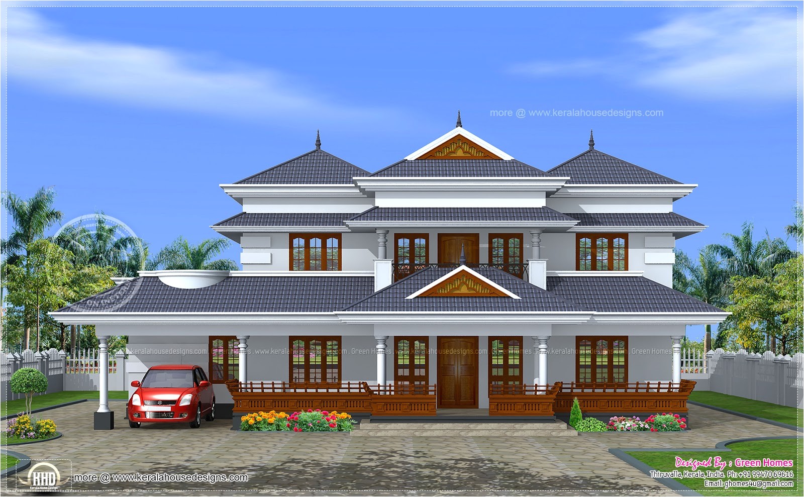 traditional home kerala design floor plans 2