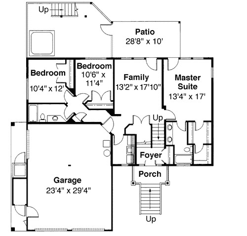 tri level house plan with loft overlook 72197da