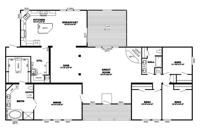 triple wide manufactured homes floor plans home 48971 2