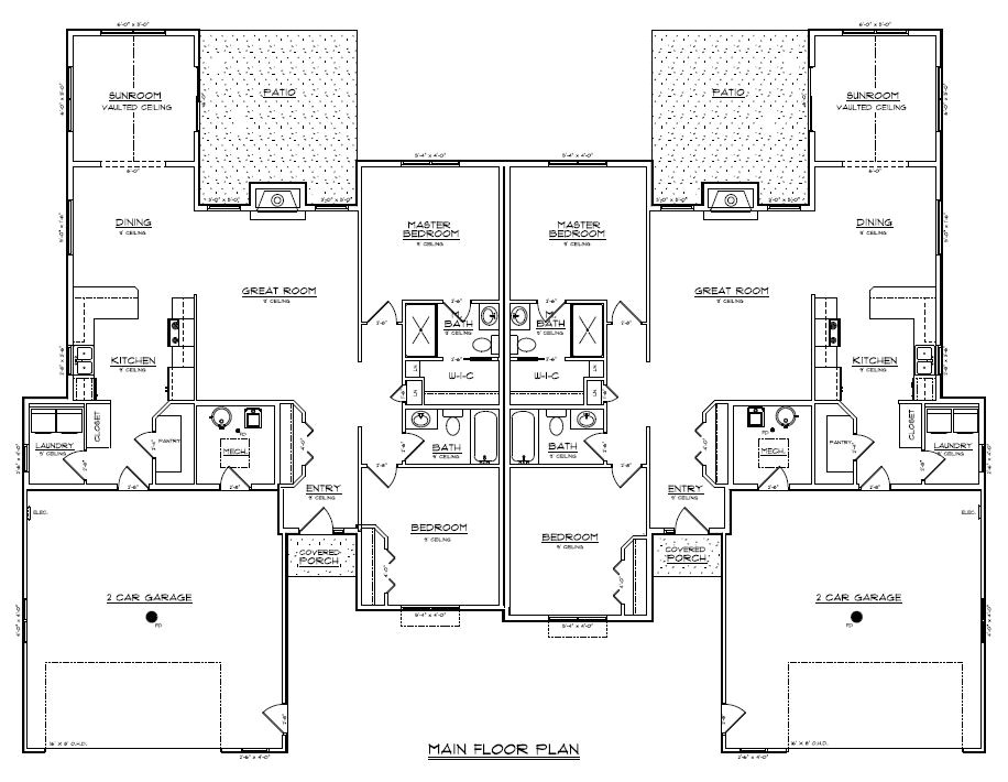 twin home plans