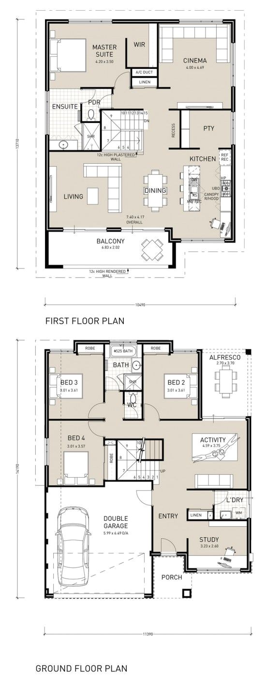 reverse living house plans