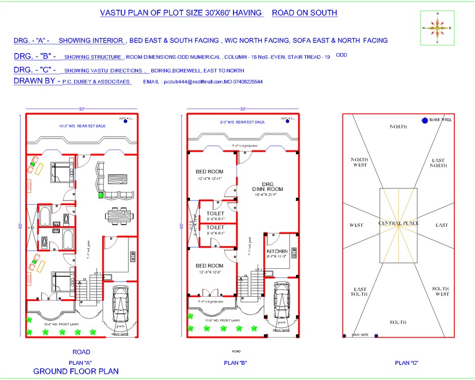 South Vastu House Plan