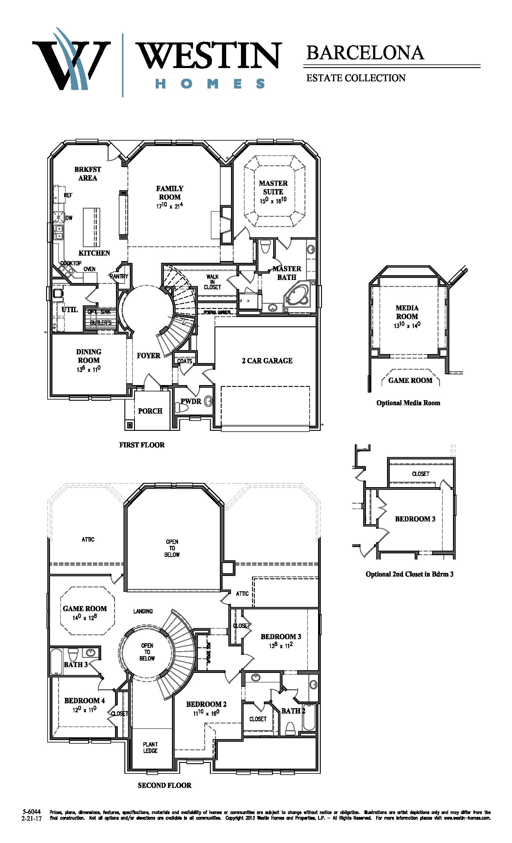 westin homes bellagio floor plan