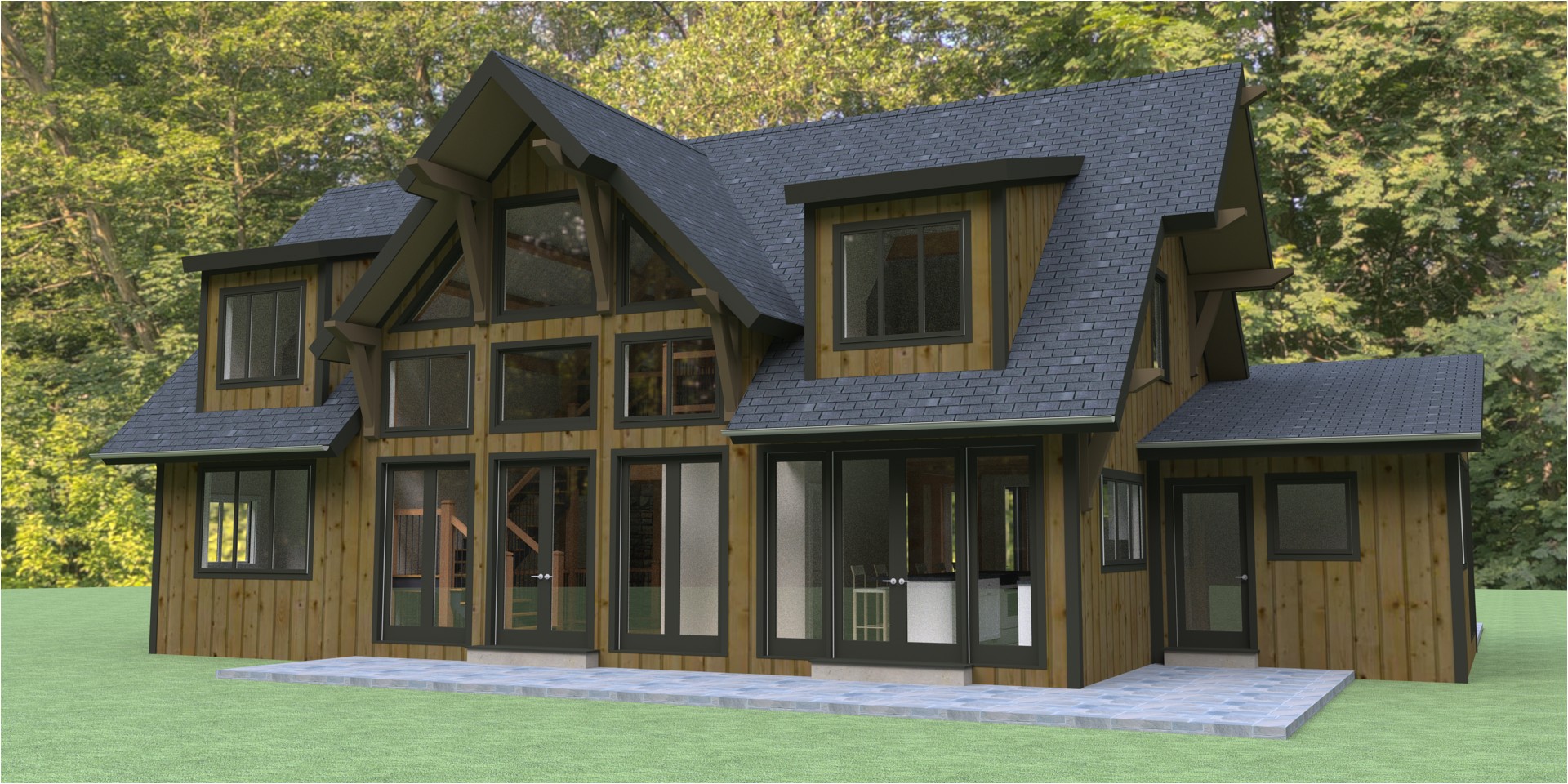 hybrid timber frame house plans