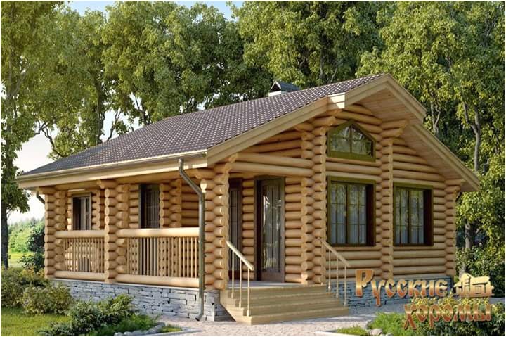 beautiful simple wood house and log