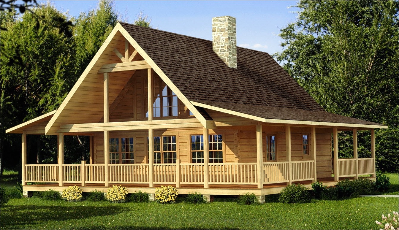 13354 log home floor plans with wrap around porch