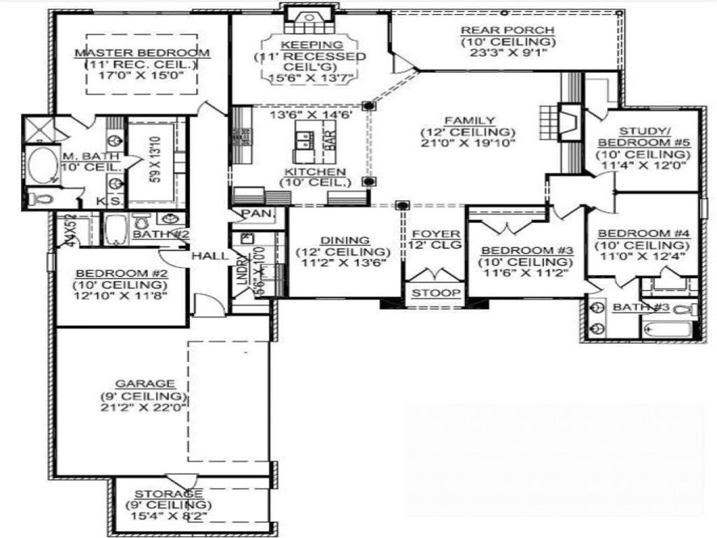 2da8eae3a84cf37d 15 story house plans with basement 1 story 5 bedroom house plans