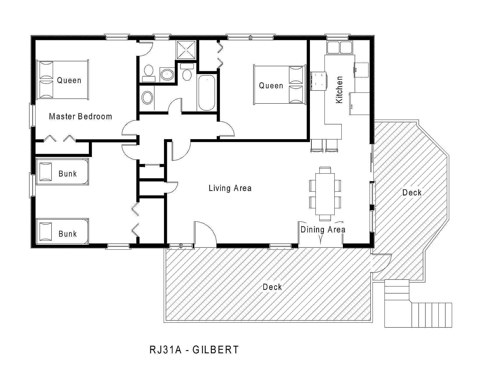 1 story beach house floor plans