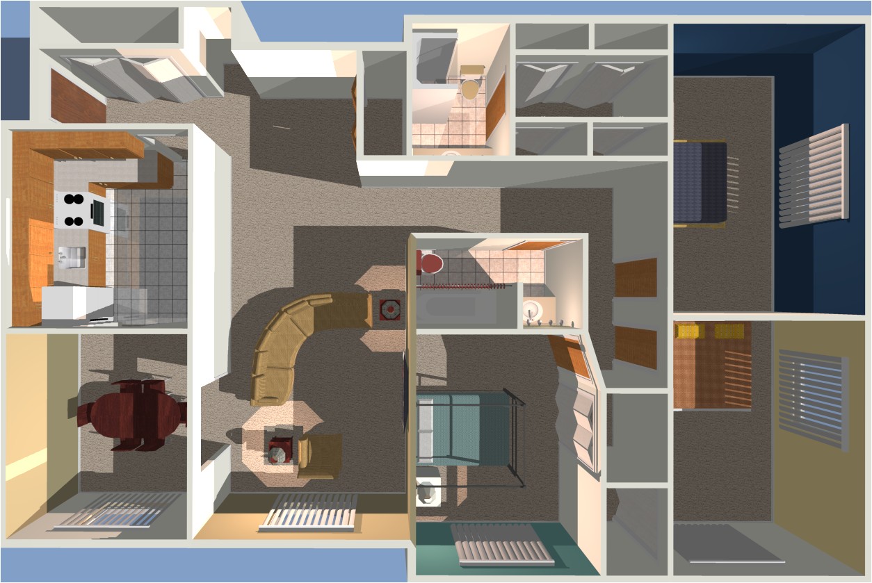 1000 sq ft house plans 3 bedroom 3d