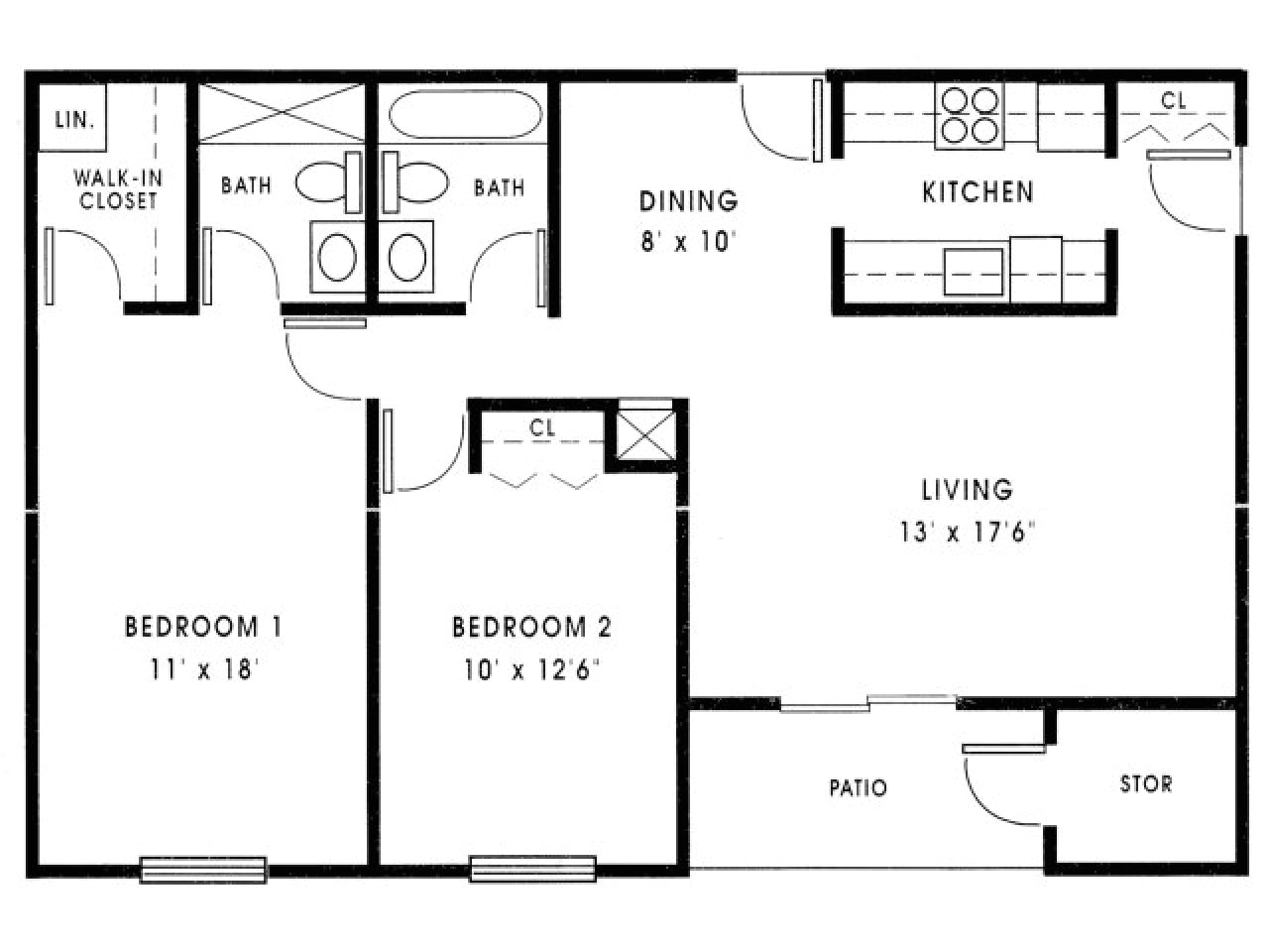 65eda2a5a4f105e5 small 2 bedroom house plans 1000 sq ft small 2 bedroom floor plans
