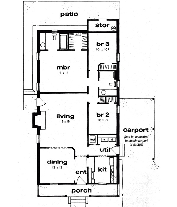 floor plans for 1300 square foot home