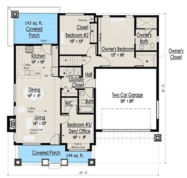 1300 sq ft house plans with basement