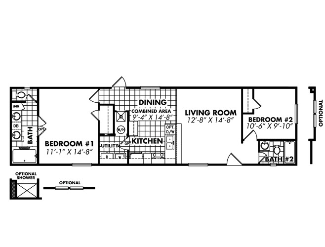 16x60 Mobile Home Floor Plans Plougonver