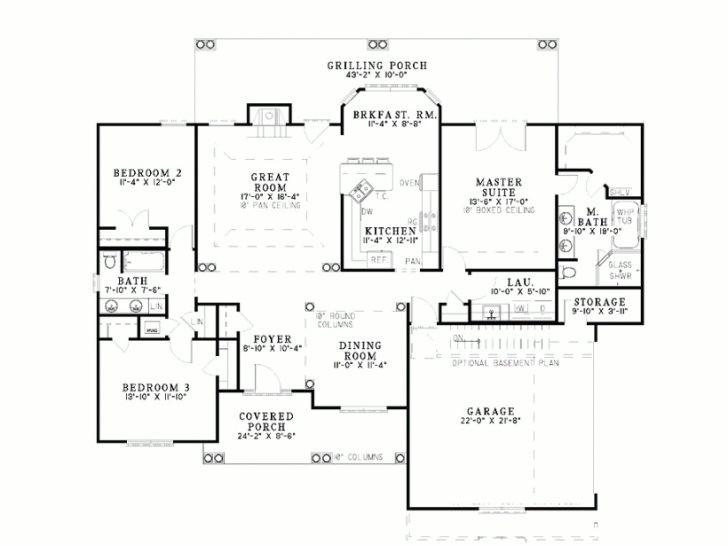 2000 sq ft house plans with basement