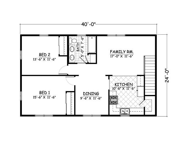 17 x 24 cabin floor plans