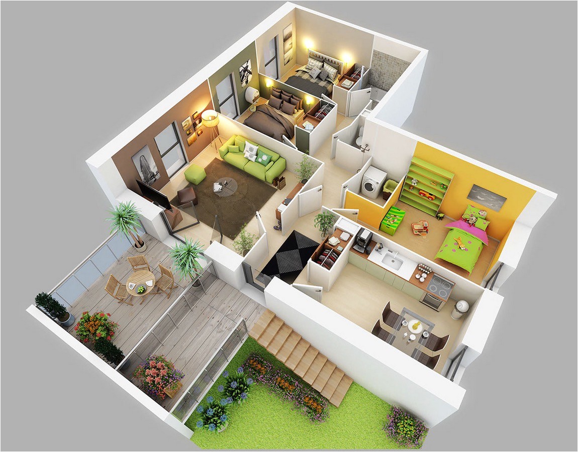 25 three bedroom houseapartment floor plans