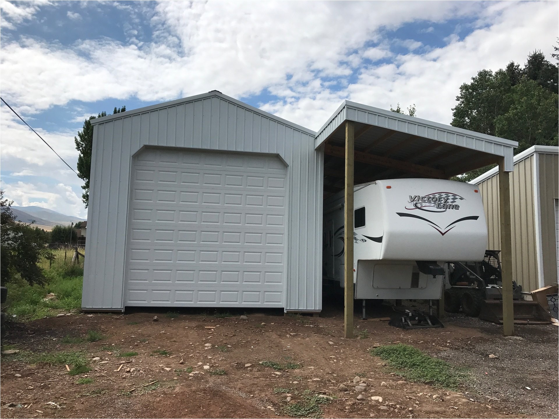 gray pole barn