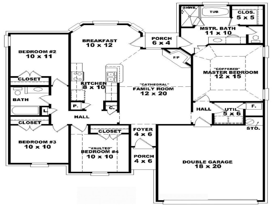 5ffef468662554f8 9 bedroom one story 4 bedroom one story house plans