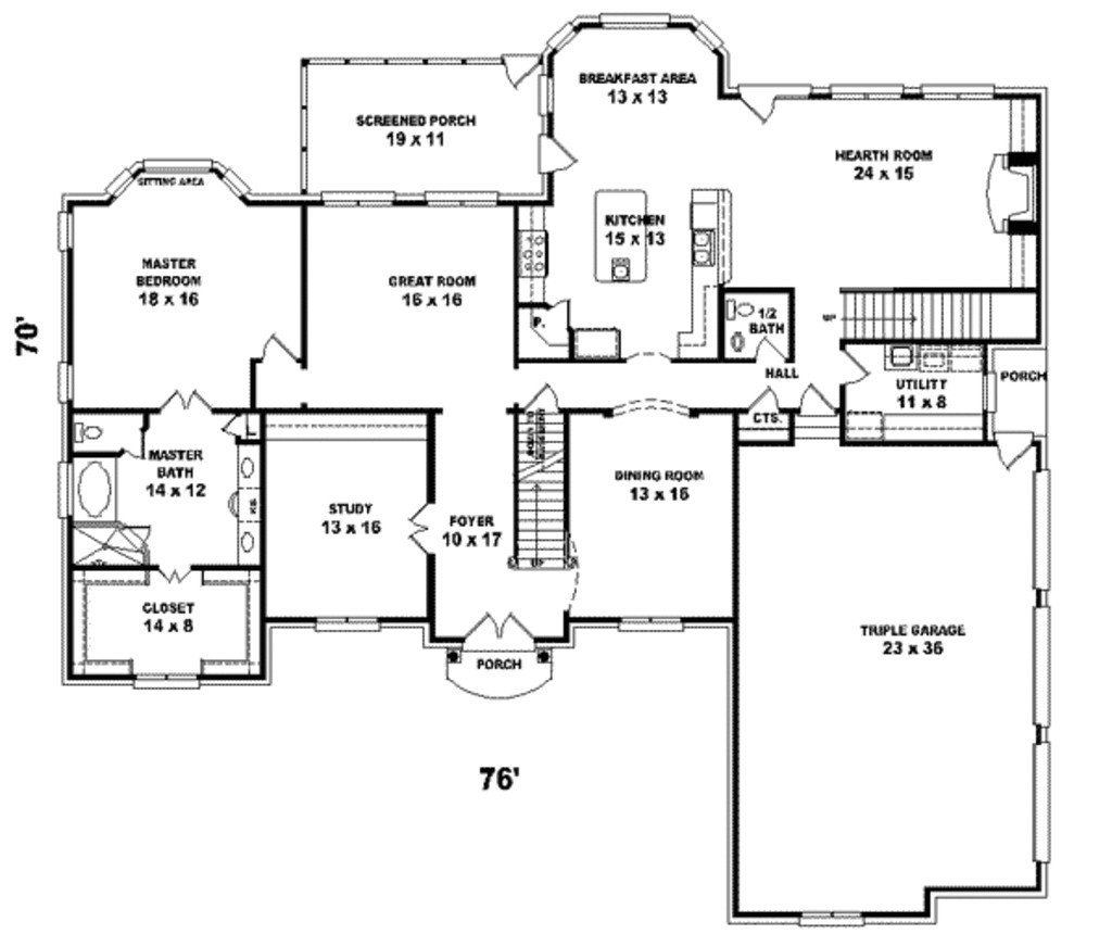 4500 sq ft ranch house plans
