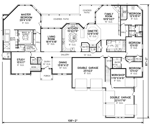 4500 square feet 4 bedrooms 3 5 bathroom traditional house plans 4 garage 11221