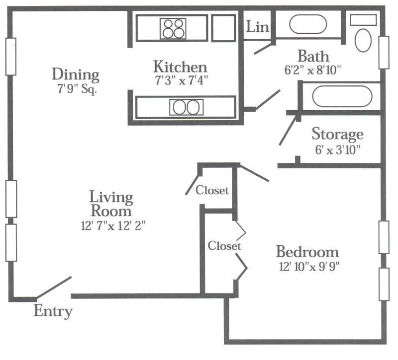 the-floor-plan-for-an-apartment-building-with-three-bedroom-and-two-bathrooms-including-one