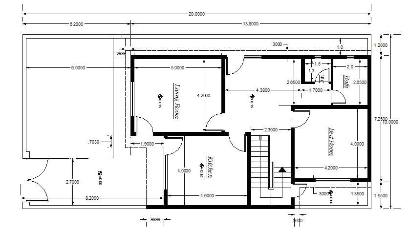 architectural house plan setting out detail 01