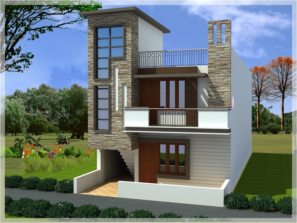 small duplex house elevation design