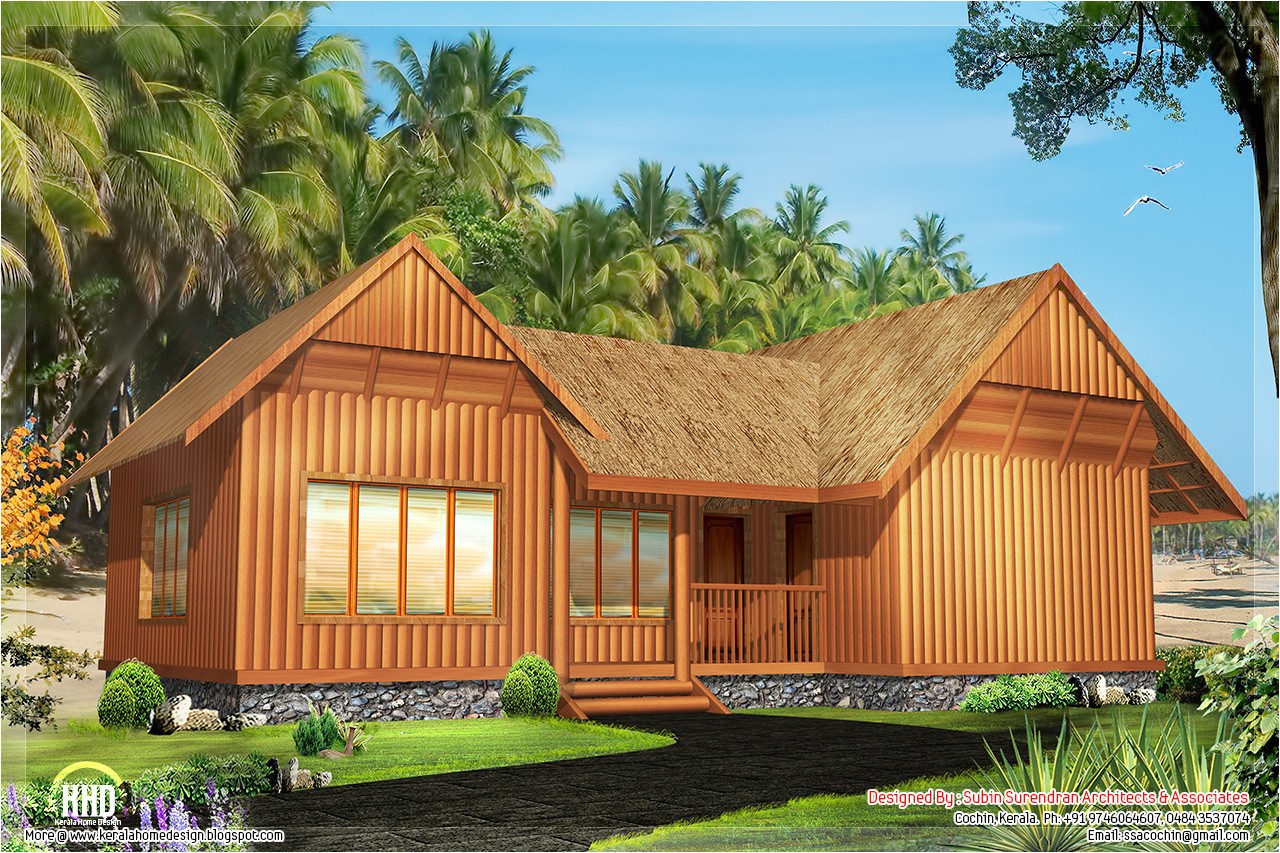 2 single floor cottage home designs