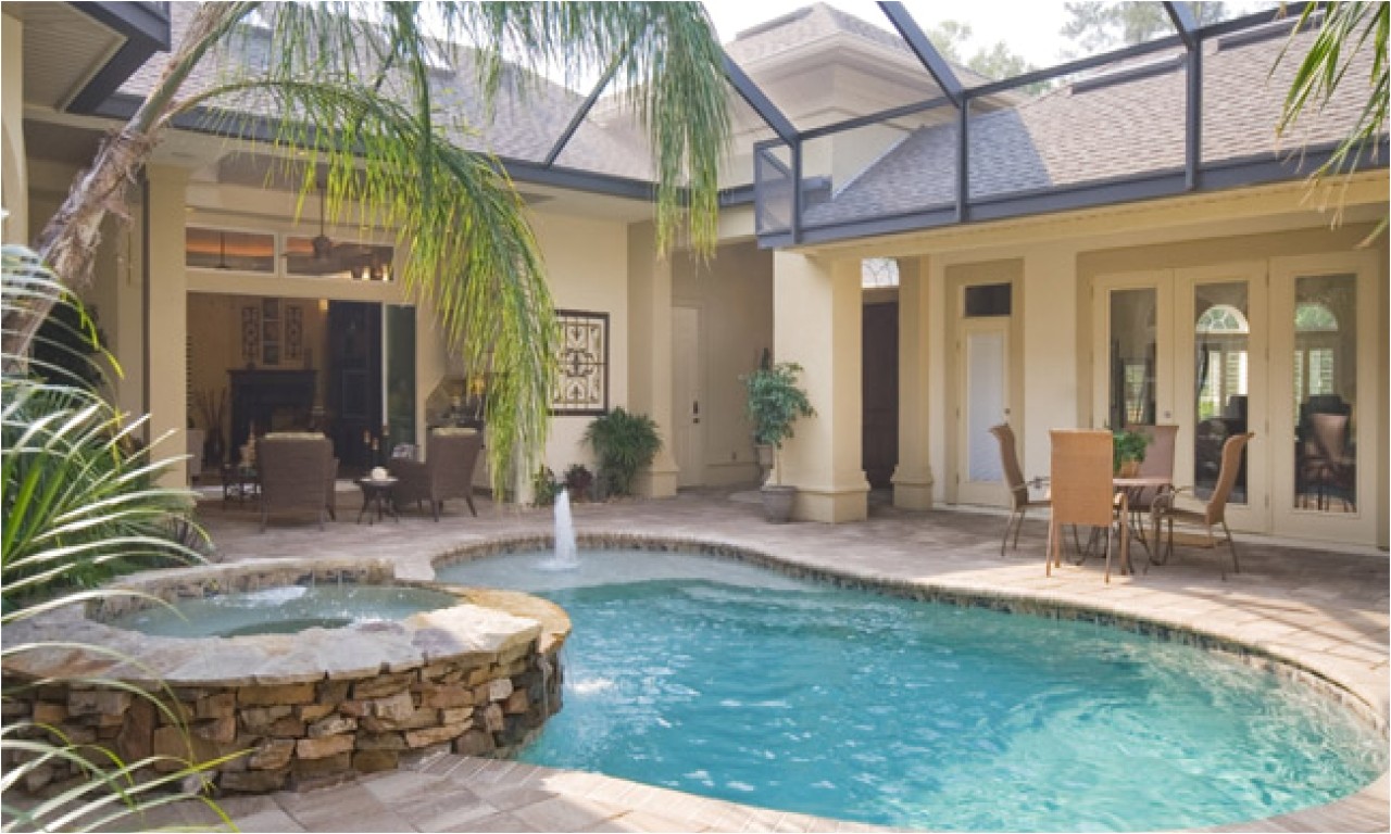Courtyard Pool Home Plans Courtyard House Plans with Pool Home Design and Style
