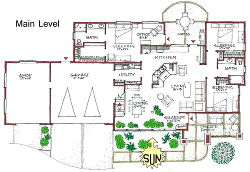 floor plan energy efficient house