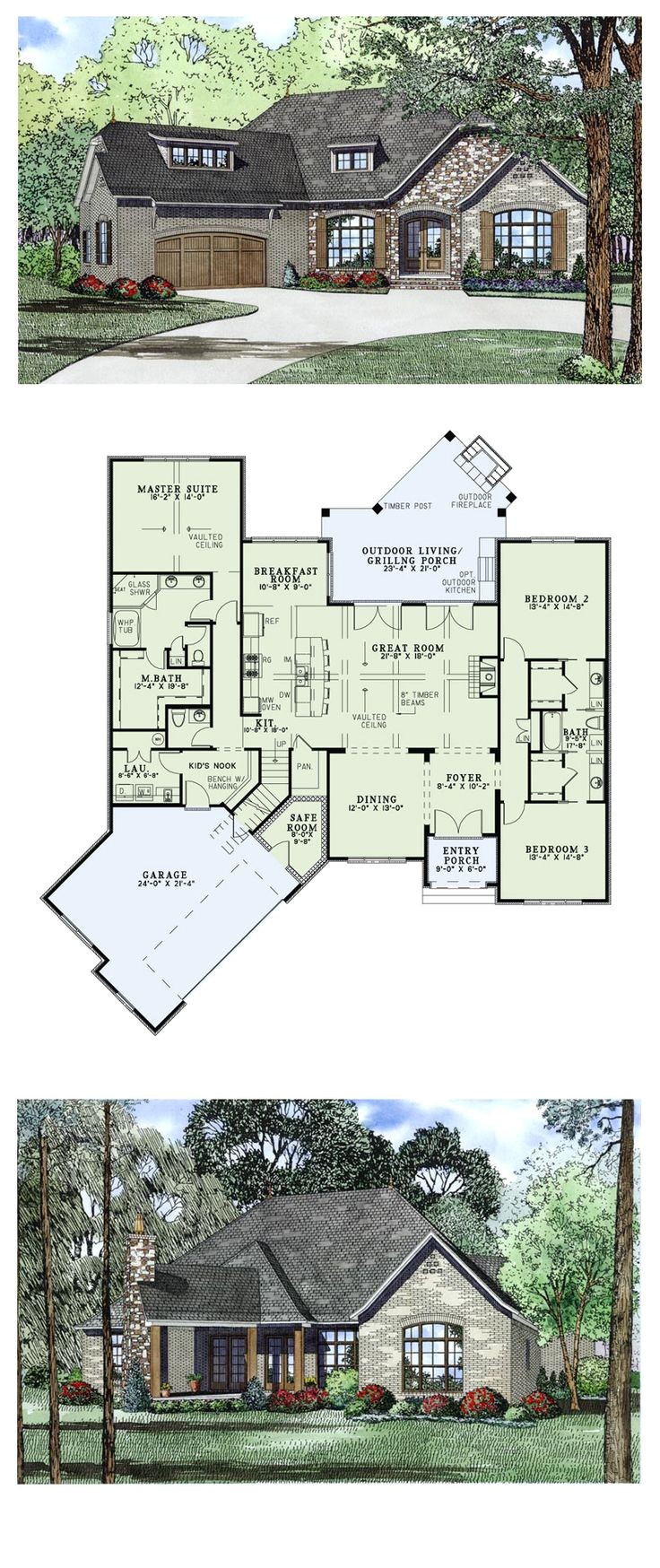 european house plan 82166 total living area 2408 sq ft 3 bedrooms 2 5 bathrooms floorplan europeanstyle newconstruction