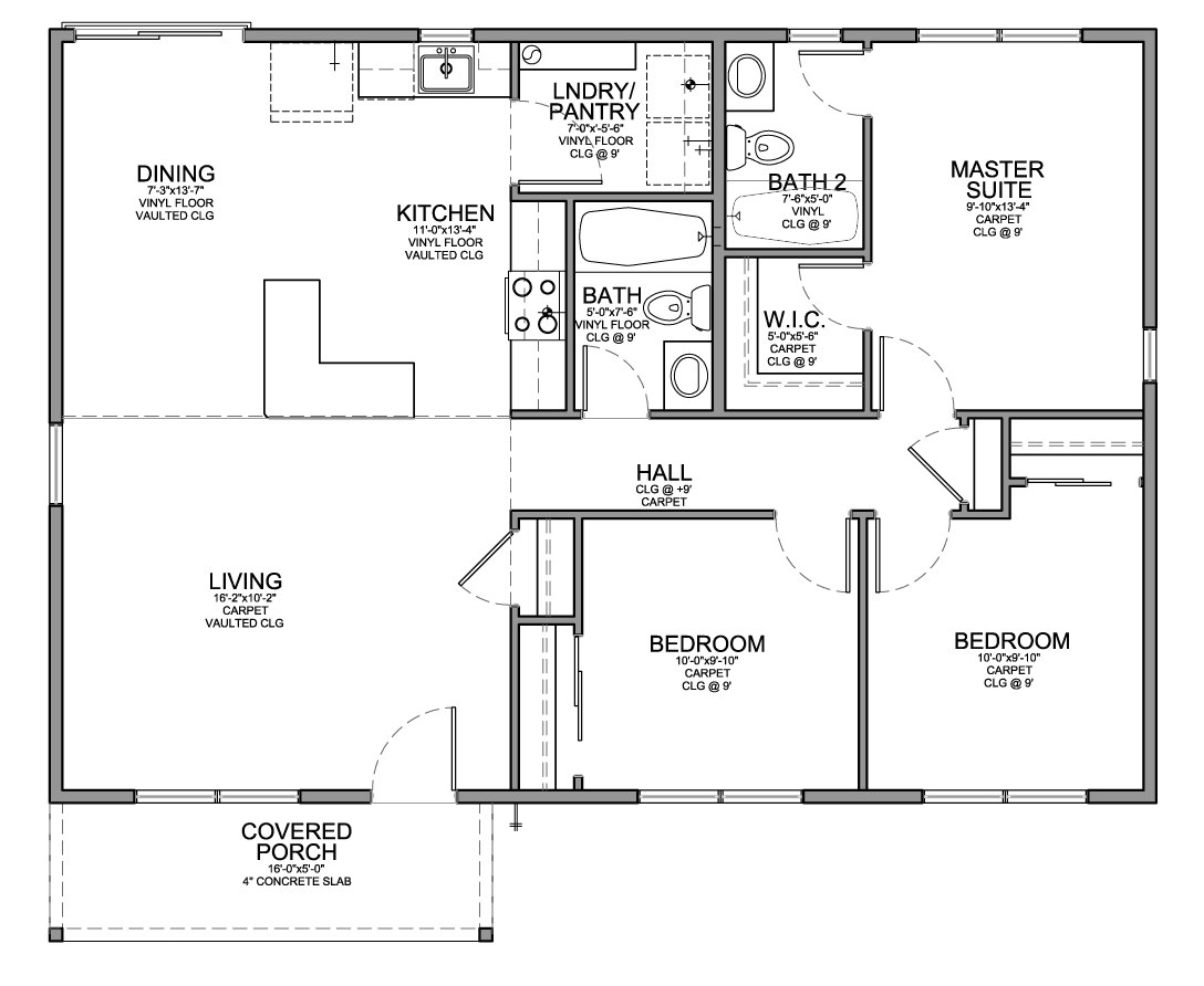 small three bedroom house plans