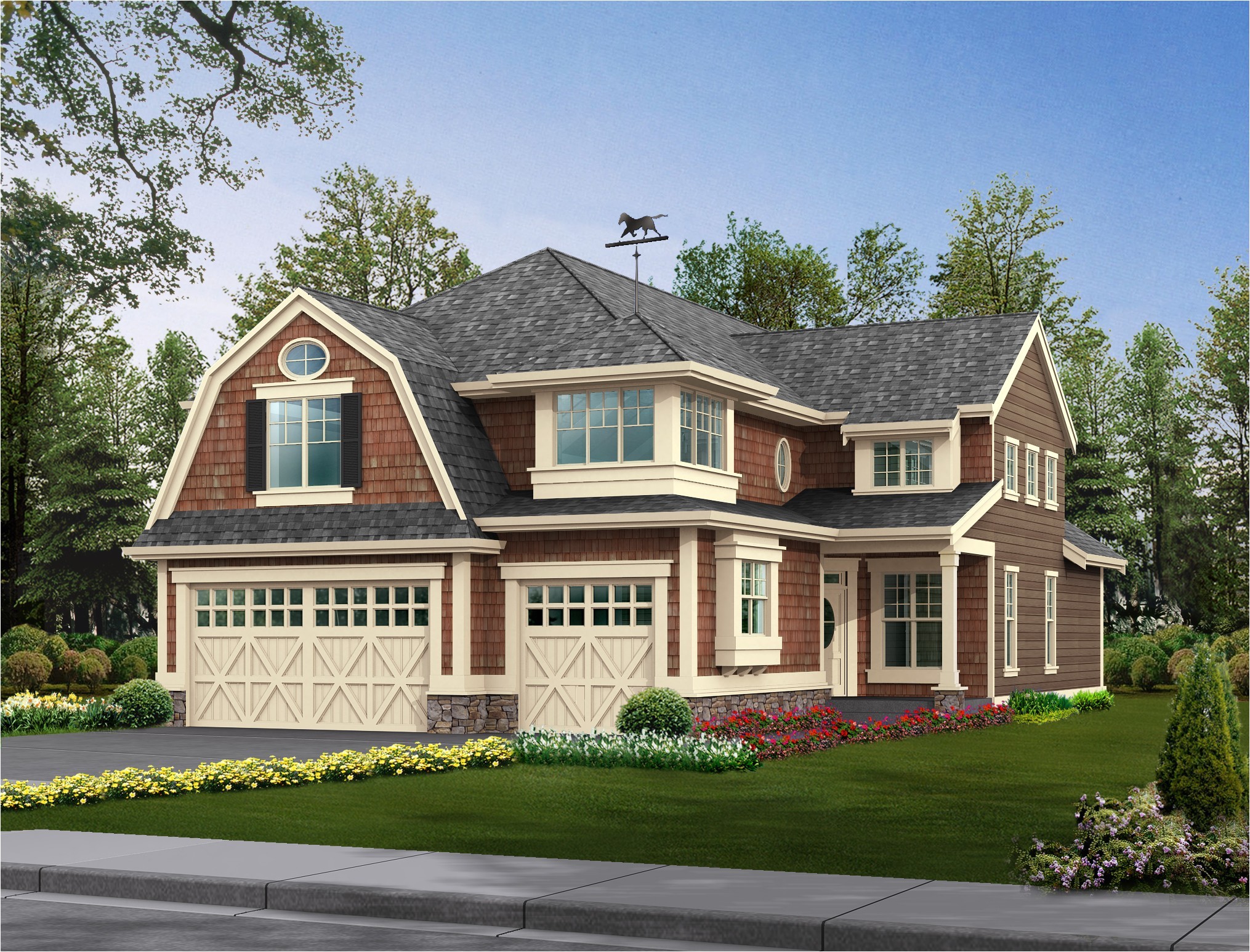 Gambrel Home Plans Plougonver