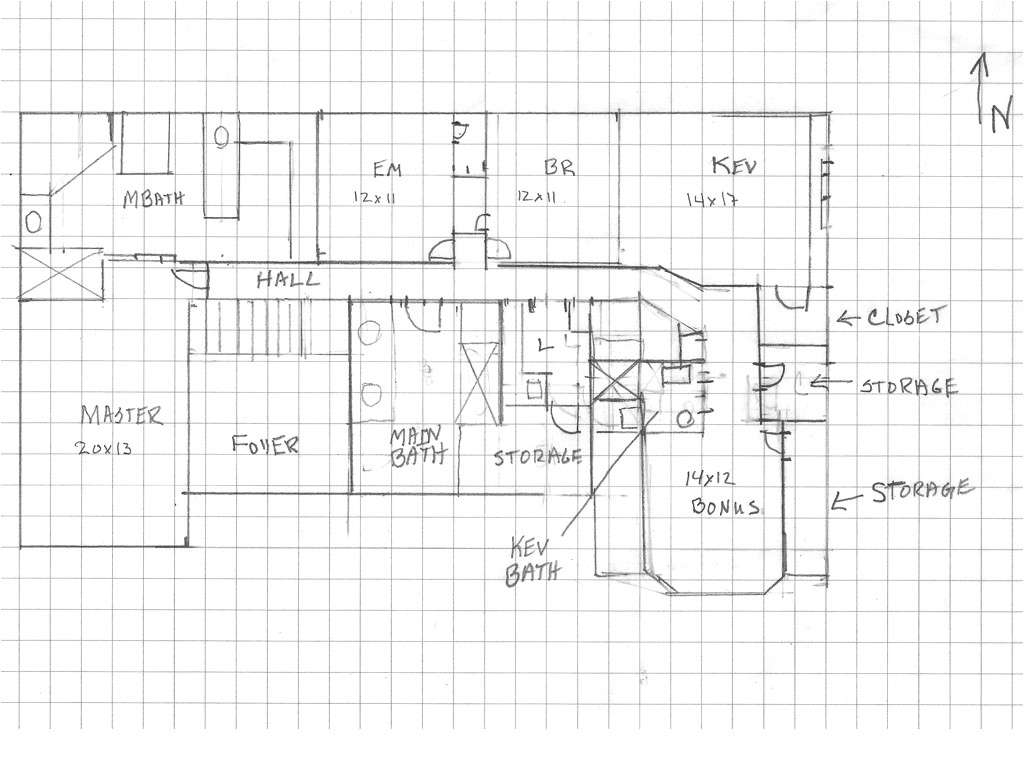 graph paper house plans