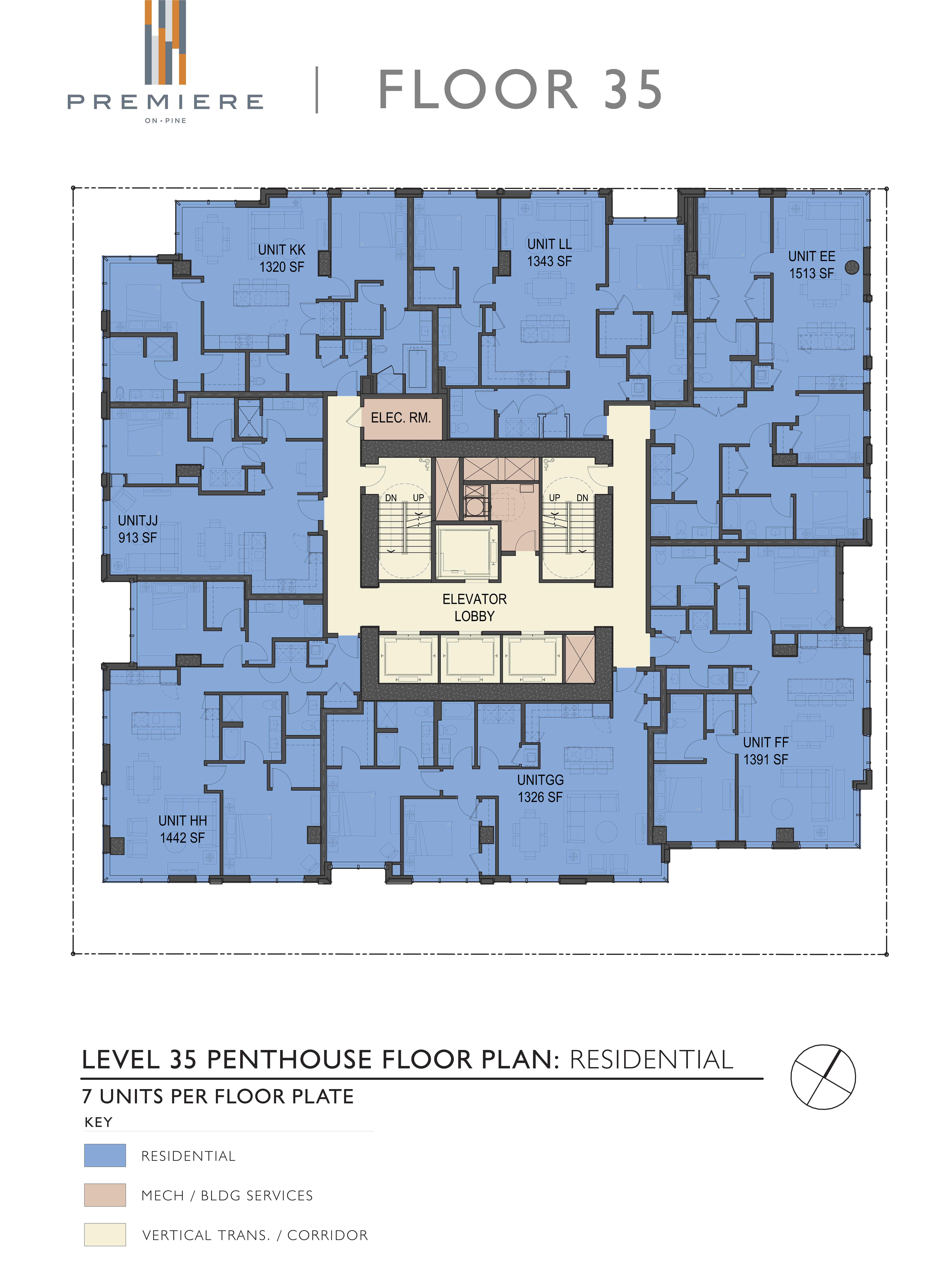 seattle high rise luxury apartment floor plans