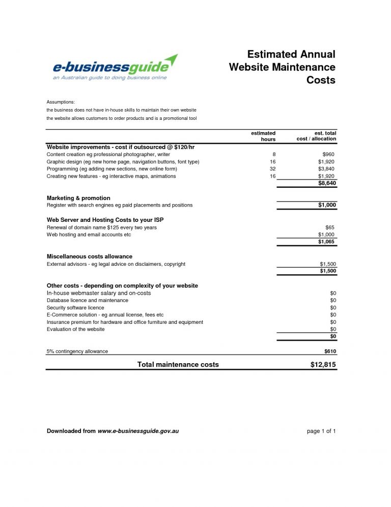 Home Plan with Cost Estimate