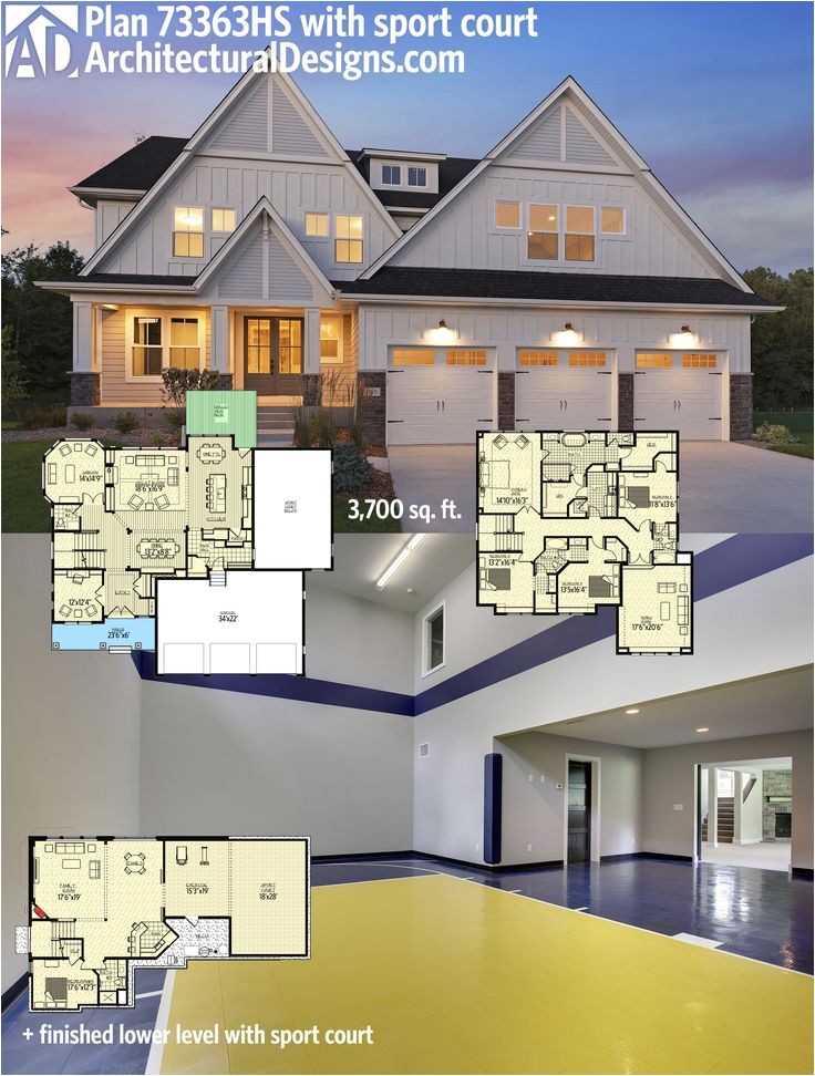 house plans with sport courts